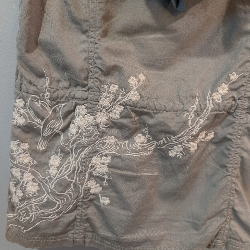 Johnny Was Gray Sleeveless Utility Jacket Sz M - Picture 6 of 11